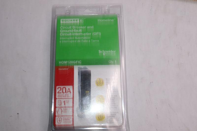 Square D Homeline Single-Pole GFCI Circuit Breaker 22283