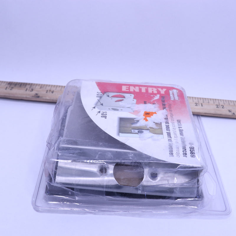 Defender Security Lock and Door Reinforcer Stainless Steel 1-3/8" x 4-1/2" Thick