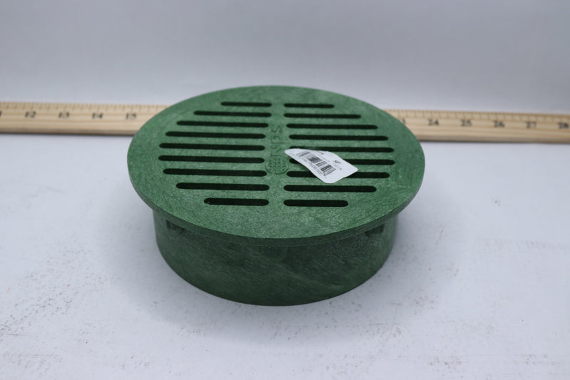 NDS Round Grate Drain Cover Green 6"