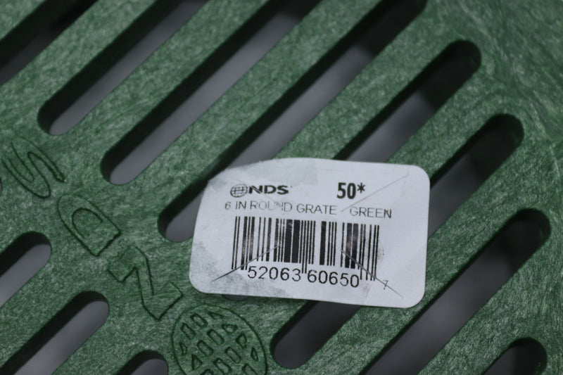 NDS Round Grate Drain Cover Green 6"