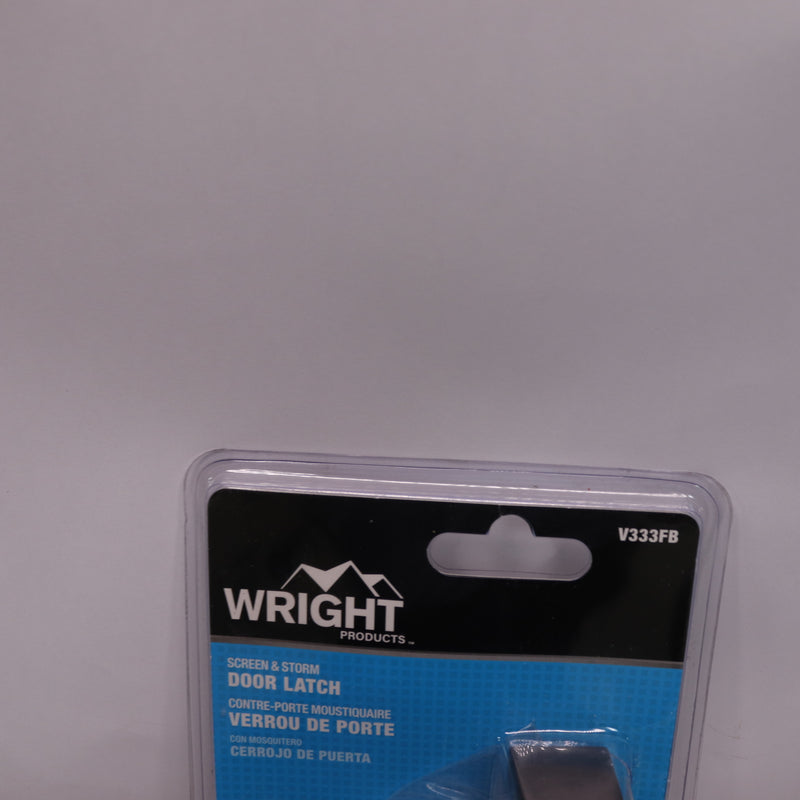 Wright Screen and Storm Door Pushbutton Latch Aluminum Florida Bronze V333FB