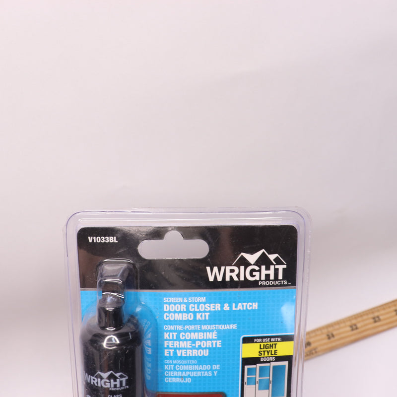 Wright Products Closer Latch Combo Kit Black V1033BL