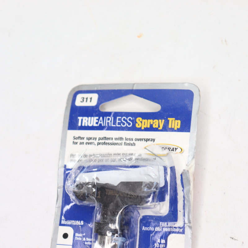 Graco True Airless Spray Tip Single Seal Tungsten Carbide Black/Silver TRU311