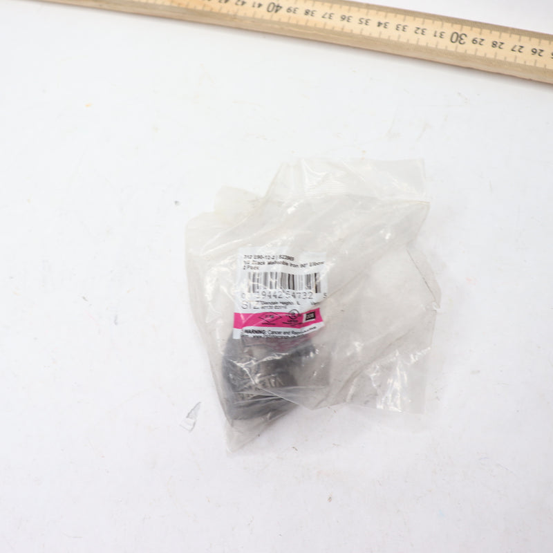 LDR Industries 90-Deg Elbow Black Malleable Iron 1/2" Female 312 E90-12-2