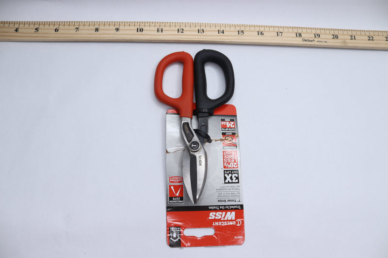 Apex Tool Group Wiss Tool Line Clamp Snip Tinner Drop Forge 7" Straight Sens