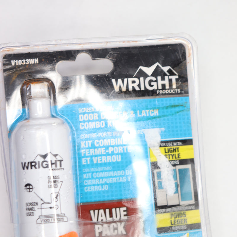 Wright Products Closer Latch Combo Kit White V1033WH