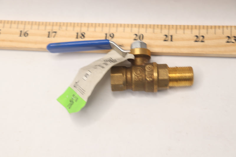 Everbilt Full Port Threaded Ball Valve Brass FPT 3/8" 107-402EB