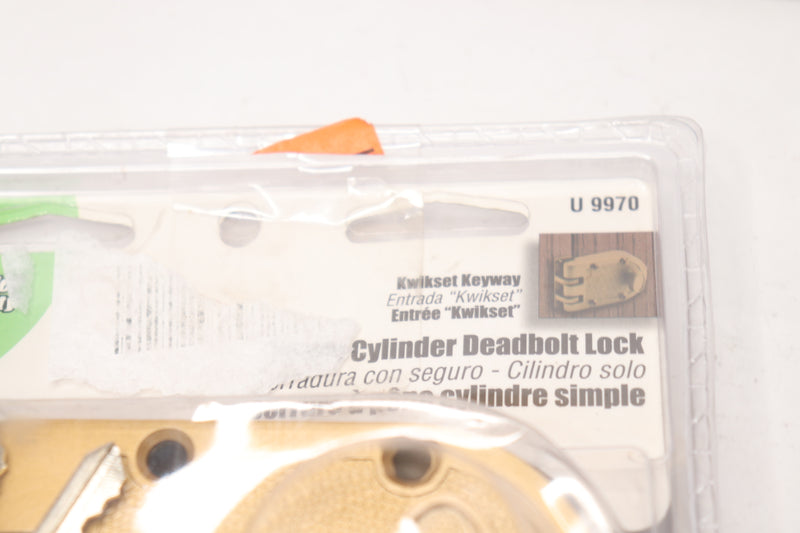 Prime-Line Single Cylinder Diecast Metal Lock With Brass Finish and Angle Strike