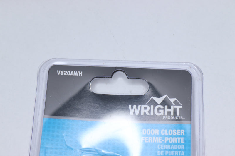 Wright Products Light Duty Pneumatic Screen & Storm Door Closer White V820AWH