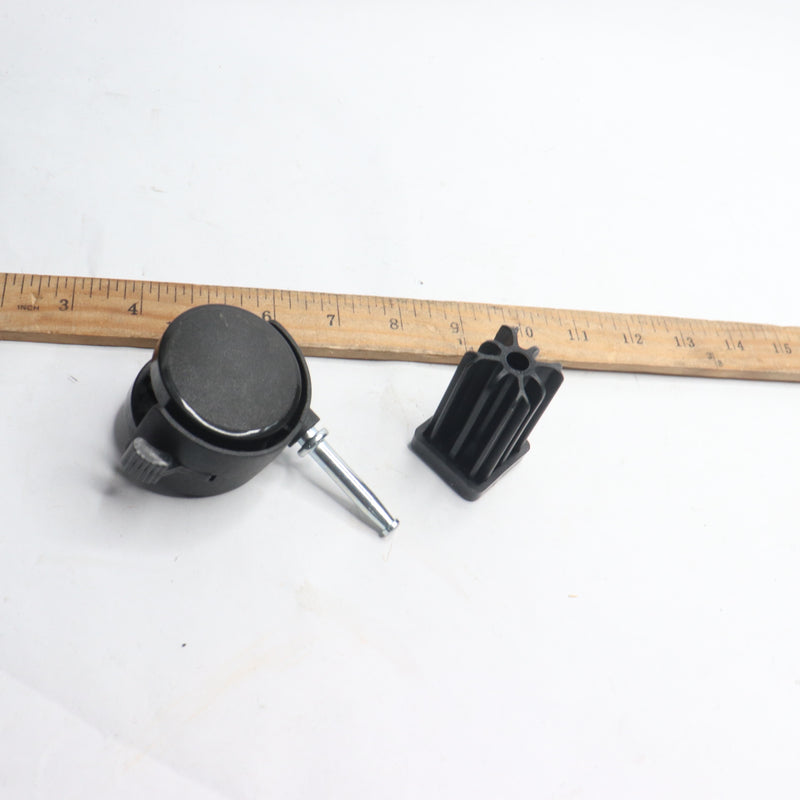 Weber Grill Replacement Caster & Insert Plastic Black 6414