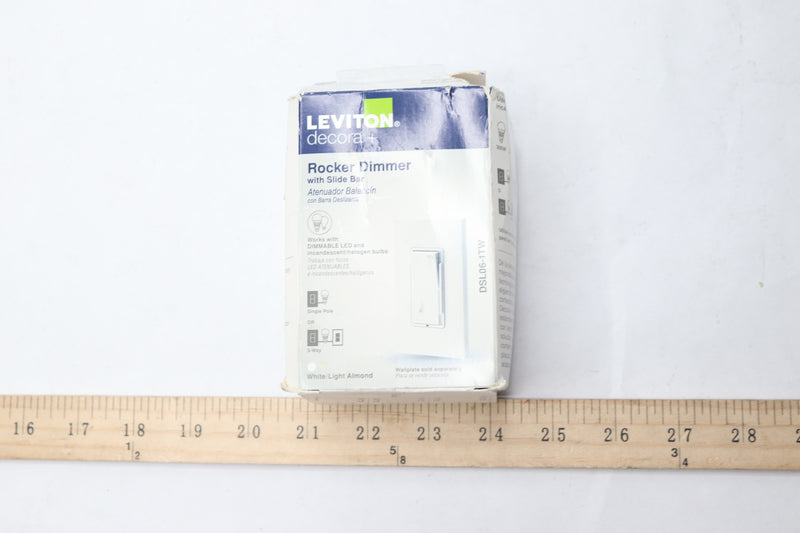 Leviton Single-Pole/3-Way Universal Rocker Slide Dimmer 600-Watt White