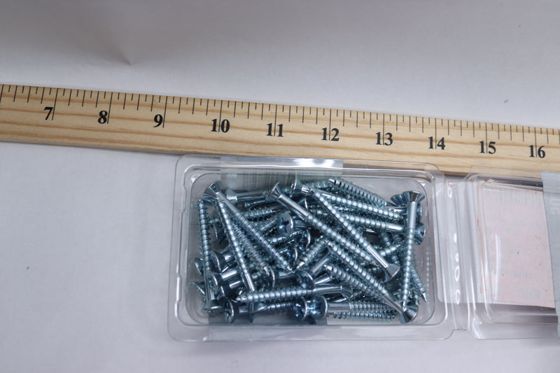 (50-Pk) Everbilt Phillips Flat Head Wood Screw Zinc Plated