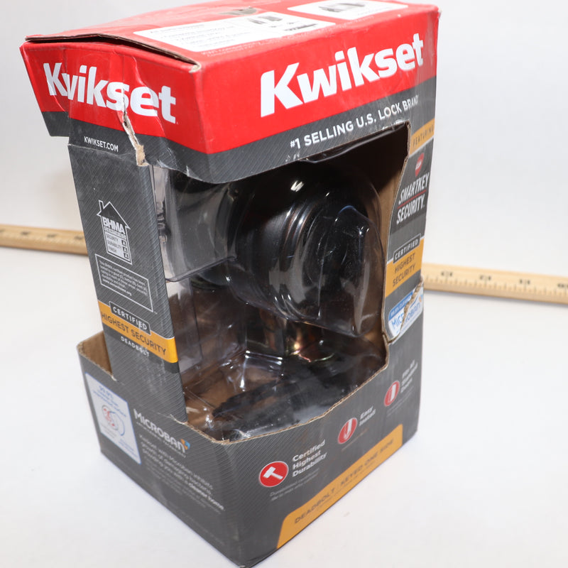 Kwikset SmartKey 980 Single Cylinder Deadbolt in Venetian Bronze 99800-122