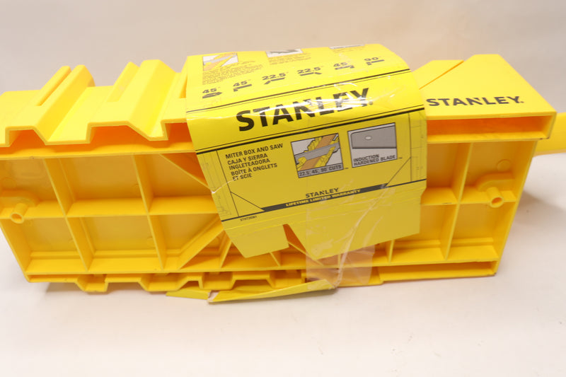 Stanley Miter Box with Saw Plastic Yellow 11" L x 3.6" W STHT20361