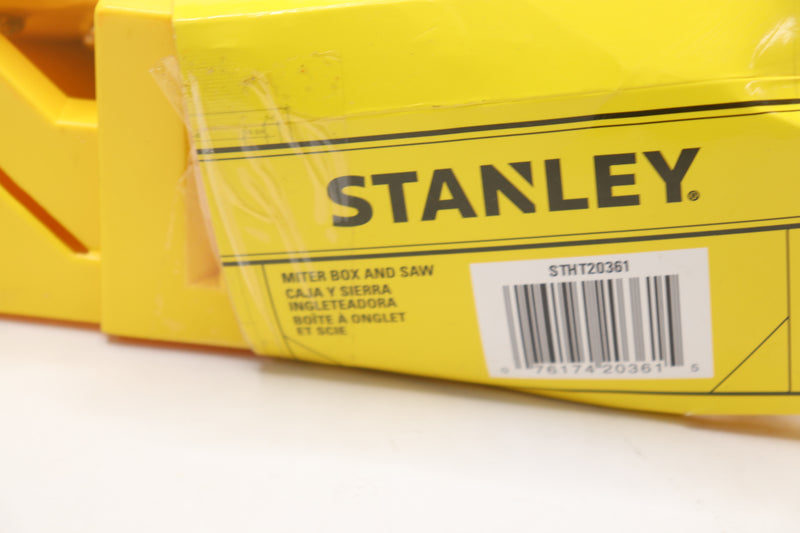 Stanley Miter Box with Saw Plastic Yellow 11" L x 3.6" W STHT20361