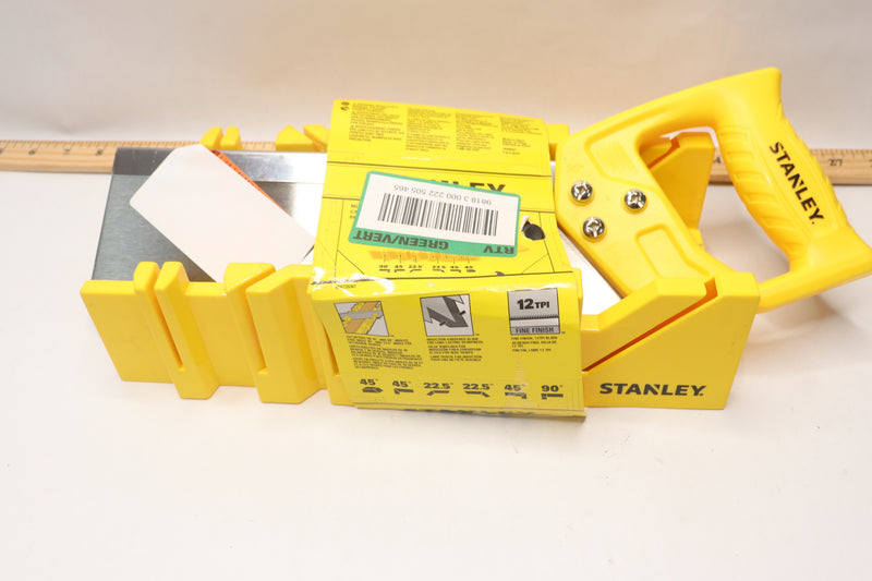 Stanley Miter Box with Saw Plastic Yellow 11" L x 3.6" W STHT20361