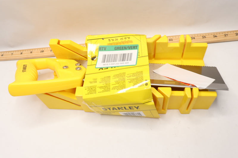 Stanley Miter Box with Saw Plastic Yellow 11" L x 3.6" W STHT20361