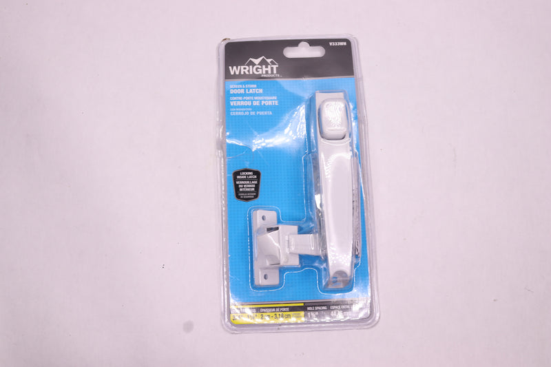 Wright Products Screen and Storm Door Pushbutton Latch White V333WH