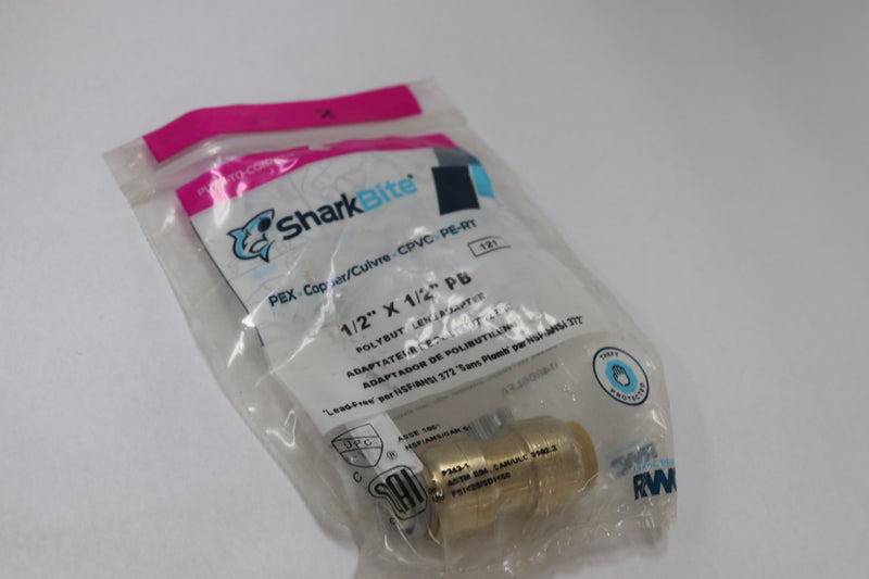 (1-Pk) SharkBite Transition Coupling Push to Connect Brass Polybutylene