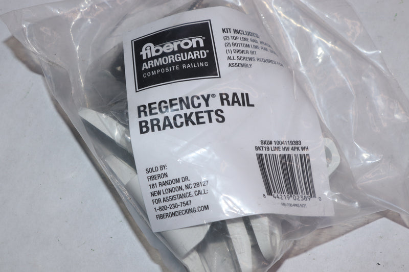 Fiberon ArmorGuard Regency/Enclave White Nylon Line Rail Hardware Kit