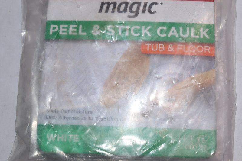 Magic Peel & Stick Caulk Tub & Floor White 1-1/4" x 5' 3015