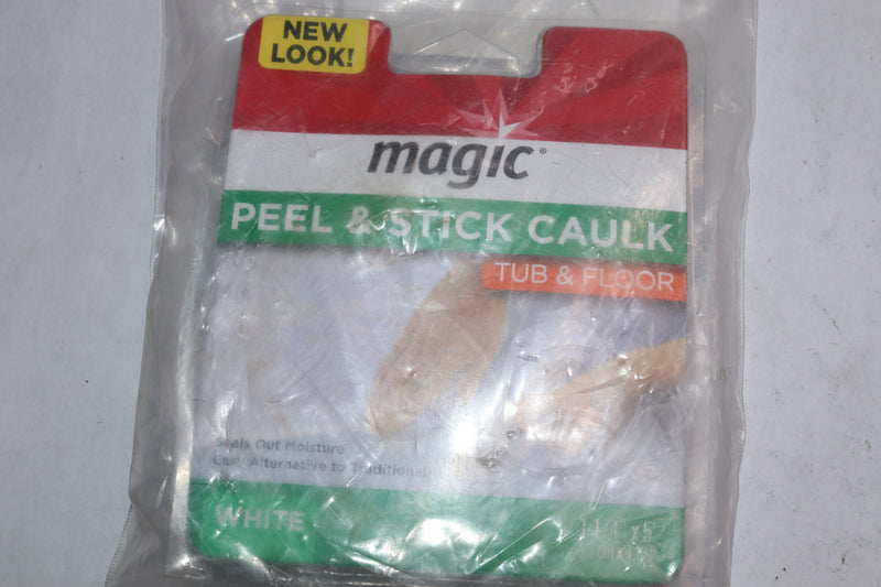 Magic Peel & Stick Caulk Tub & Floor White 1-1/4" x 5' 3015