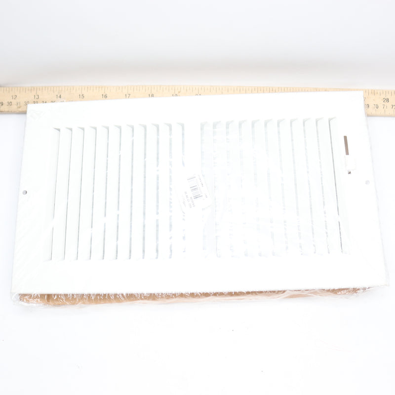 Hart & Cooley HVAC Register for Sidewall/Ceiling Steel White 12" W x 6" H 043836