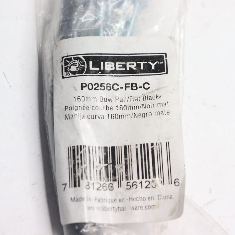 Liberty Bow Cabinet Drawer Pull Handle Flat Black160 MM P0256C-FB-C