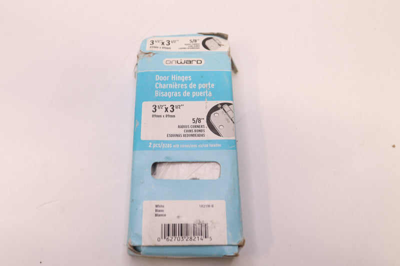 (2-Pk) Onward Full Mortise Butt Ball Bearing Inset Hinge 3-1/2" x 3-1/2" 1821W-B