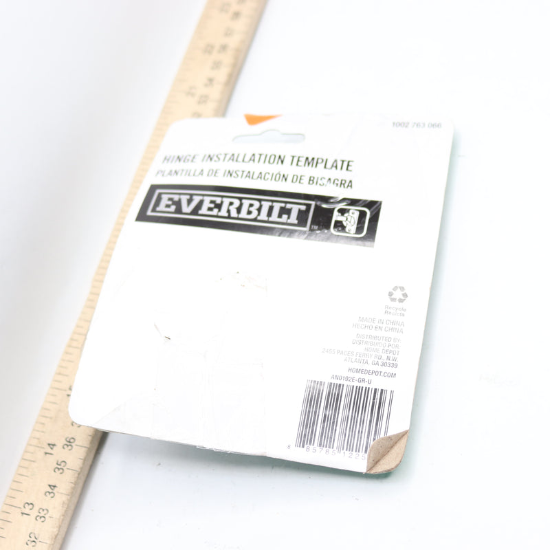 Everbilt Cabinet Hinge Installation Template Plastic Gray 1-3/8" 1002 763 066