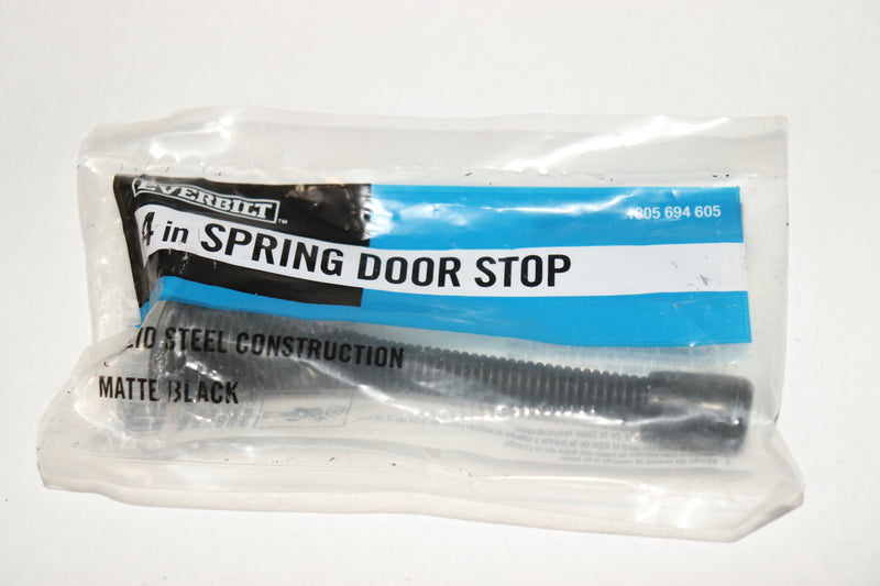 Everbilt Spring Door Stop Matte Black 4" 1005694605 28227