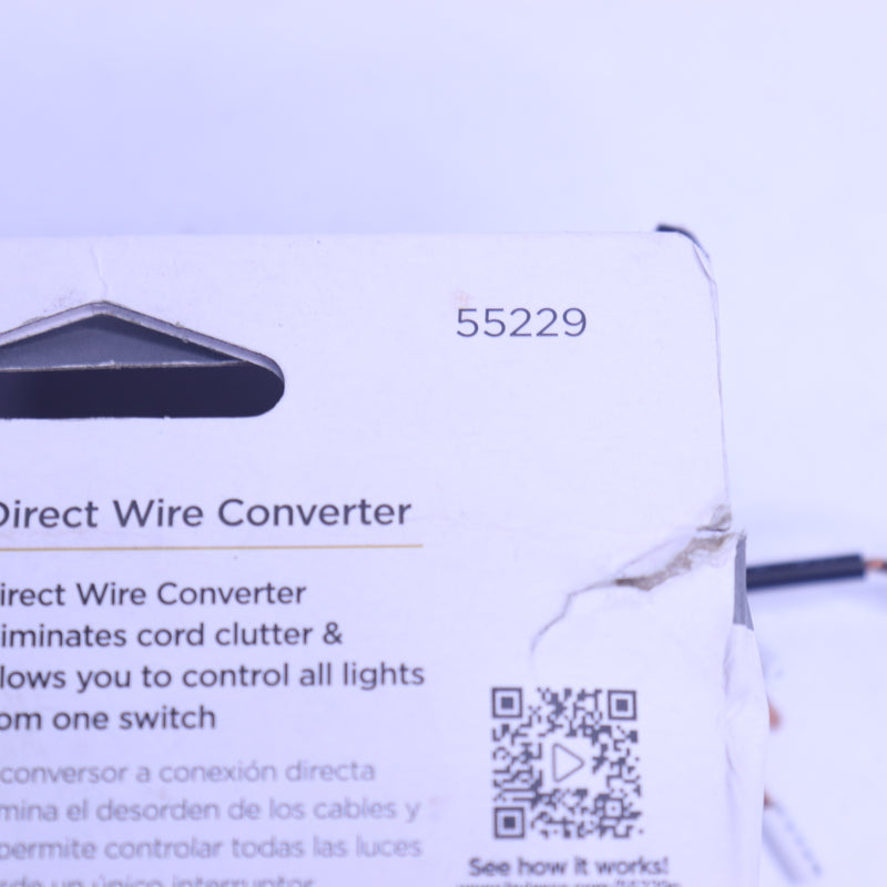 Jasco Under Cabinet Light Converter Box Direct Wire White 55229