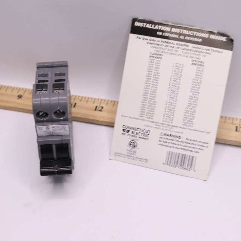 Connecticut Electric Electric Stab-Lok Two Pole 40 Amp Thin Series Grey