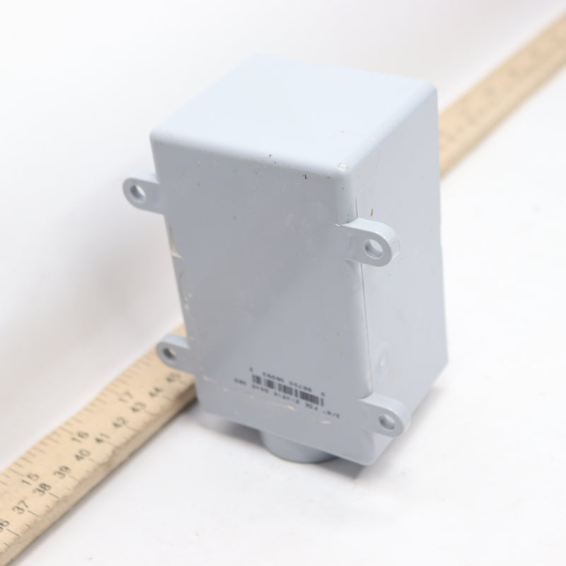 Cantex Weatherproof Electrical Box PVC Gray 1-Gang 3/4" Hub x 2-1/4" 5133364