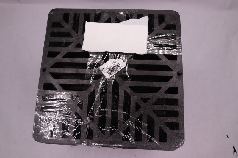 NDS Catch Basin Drain Grate Black Square Plastic 9" 980G