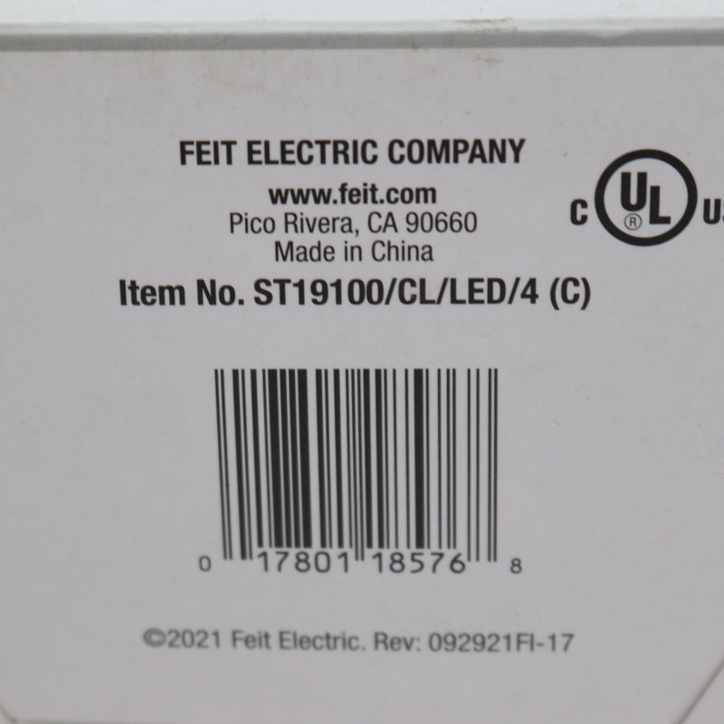 (4-Pk) Feit Electric Filament LED Light Bulb 100W ST19100CL/LED/4