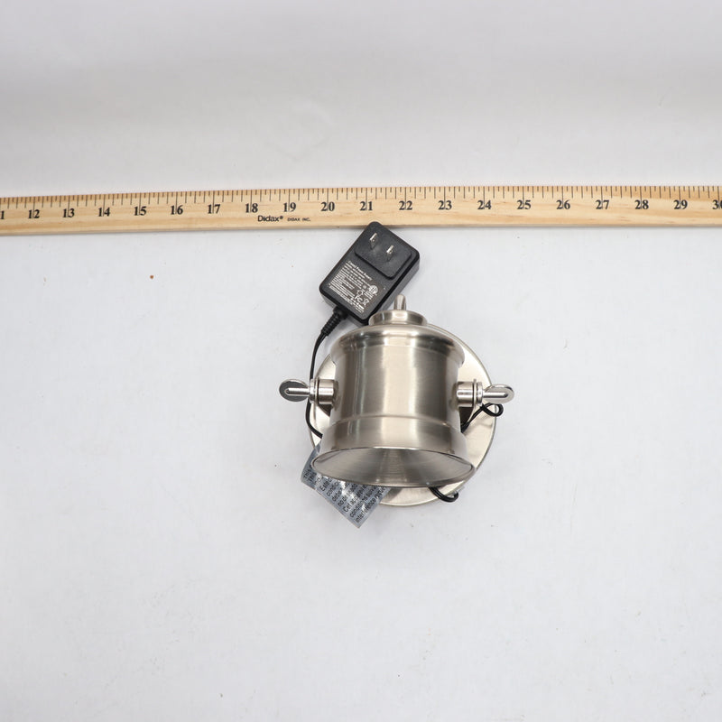 Hampton Bay Integrated LED Spotlight Desk Lamp Brushed Nickel 5.1" 19274-002