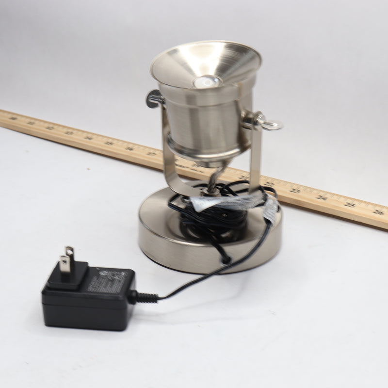 Hampton Bay Integrated LED Spotlight Desk Lamp Brushed Nickel 5.1" 19274-002