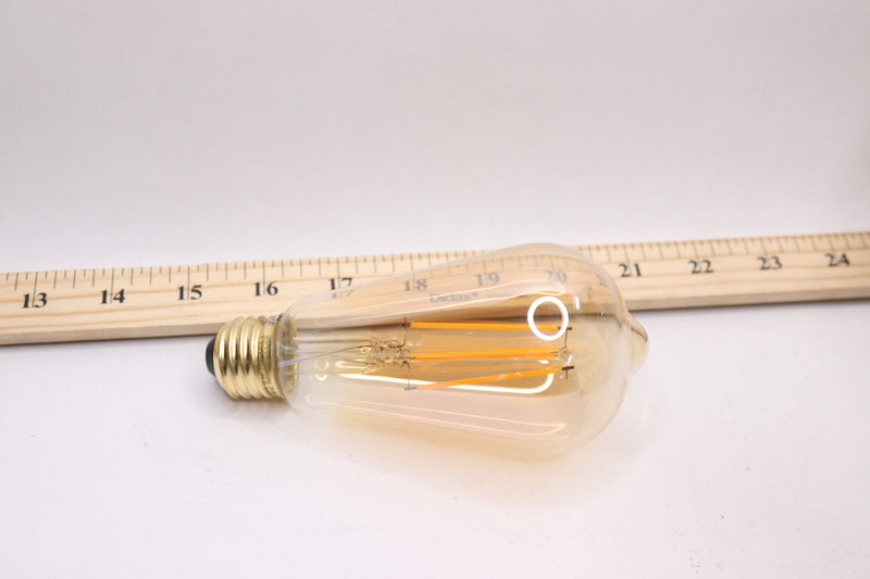 (4-Pk) ST19 Dimmable LED Light Bulb Warm White 2100K 60-Watt Equivalent
