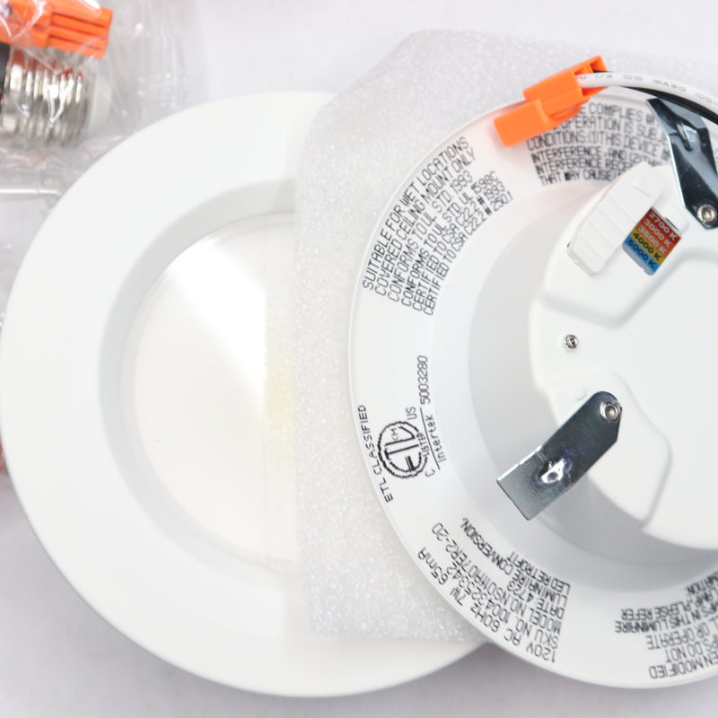(4-Pk) Commercial Electric LED Recessed Light Trim White 4" NS01CA07ER1-259