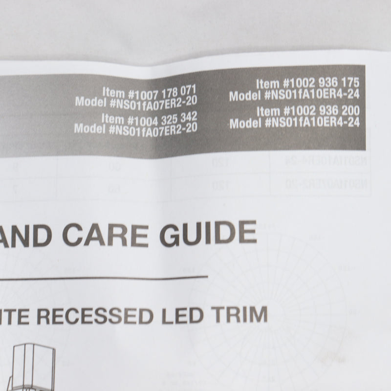 (4-Pk) Commercial Electric LED Recessed Light Trim White 4" NS01CA07ER1-259