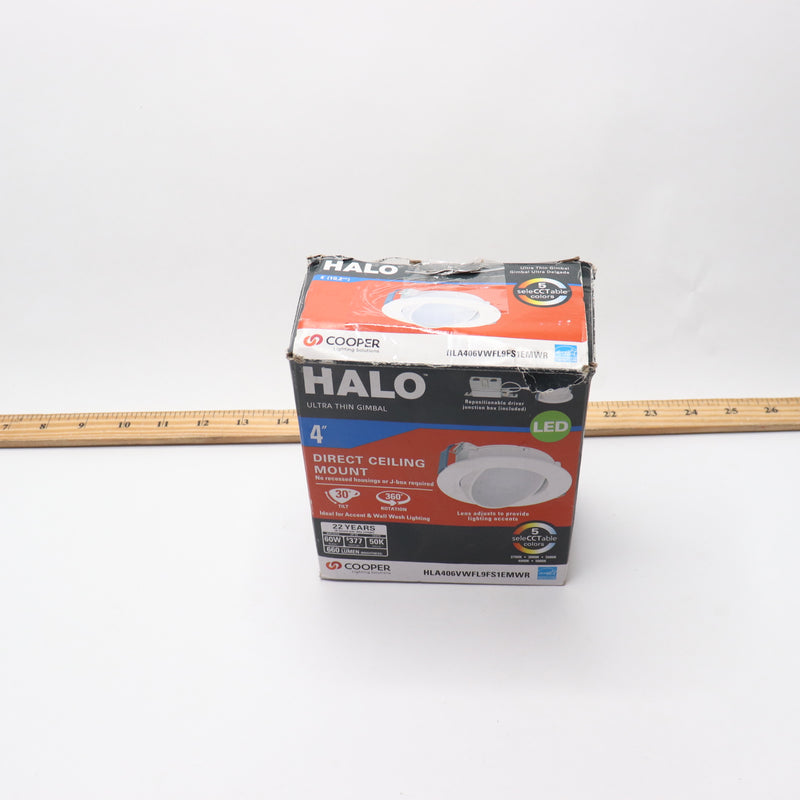 Halo Adjustable CCT Canless LED Recessed Light 4" - Scratched Lens