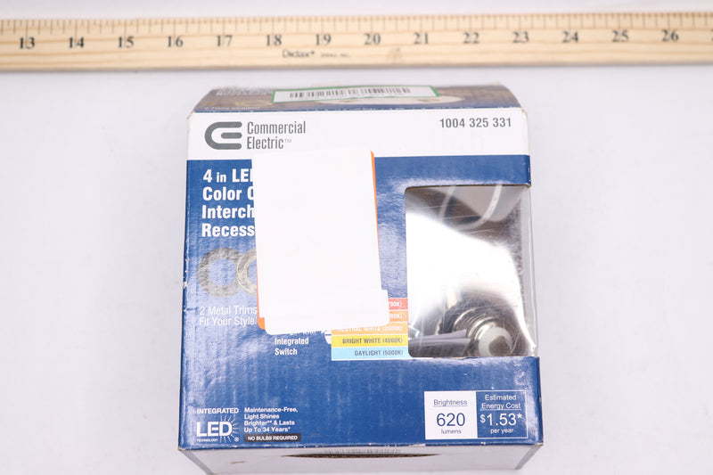 Commercial Electric Adjustable Retrofit Recessed LED Light White 4"