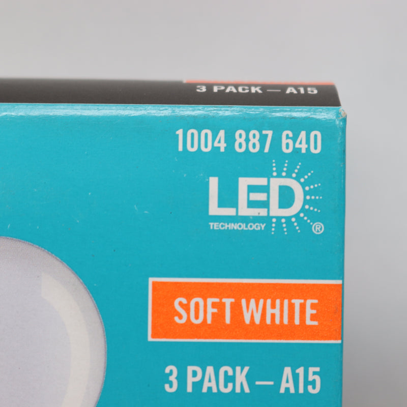 (3-Pk) A15 Dimmable Frosted Glass Deco Filament LED Vintage Edison Light Bulb