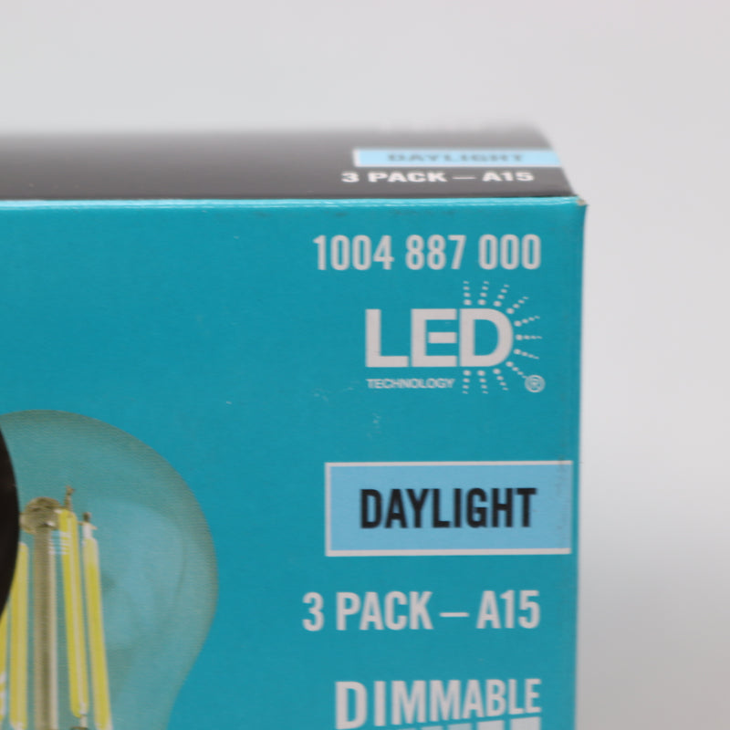 (3-Pk) EcoSmart LED Vintage Edison Light Bulb 60-Watt Equivalent A15 Dimmable