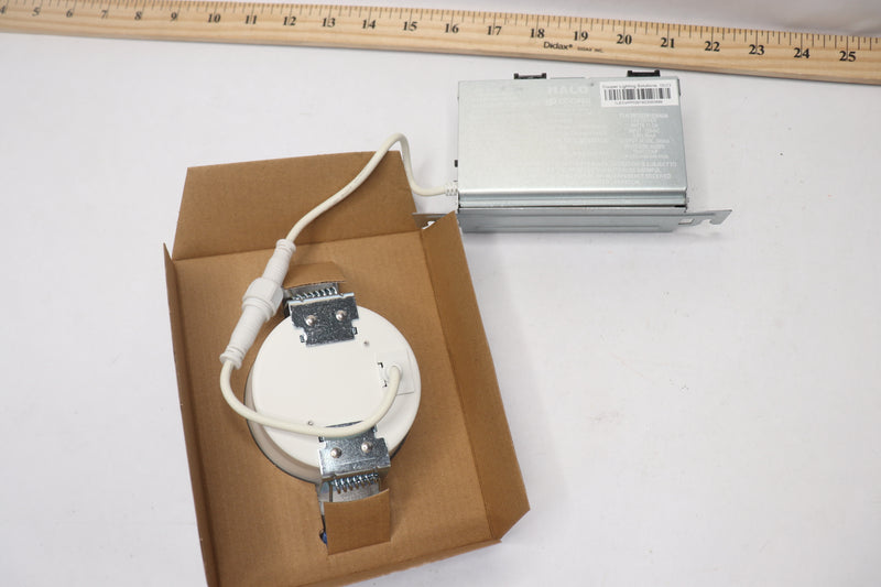 Halo Canless Recessed Integrated LED Downlight Aluminum White 4"