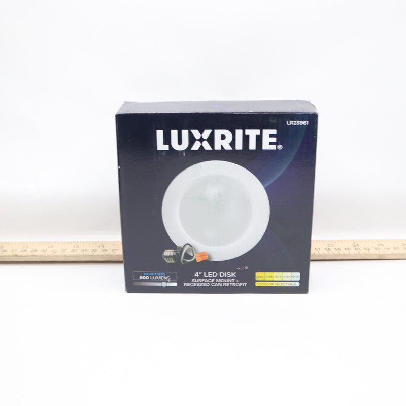 Luxrite Recessed LED Light 600lm 10W 120V 4" LR23861