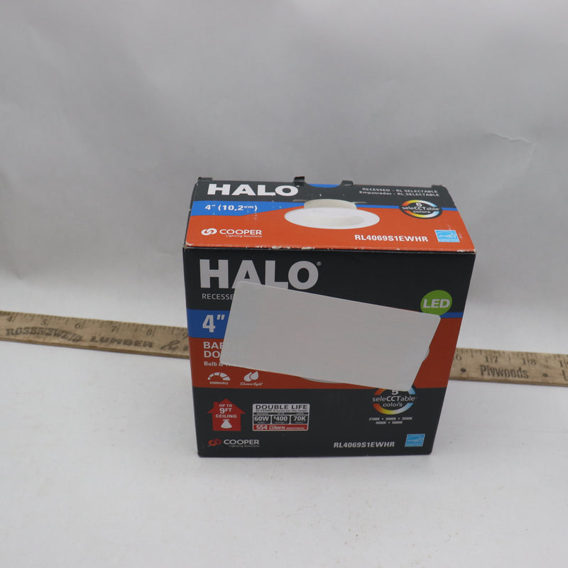 Halo Recessed LED Downlight White 2700K-5000K 120V 4" RL4069S1EWHR