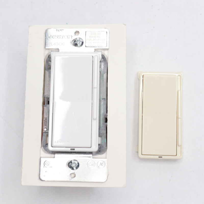 Leviton 3-Way Decora Rocker Slide Universal Dimmer White R11-DSL06-1TW