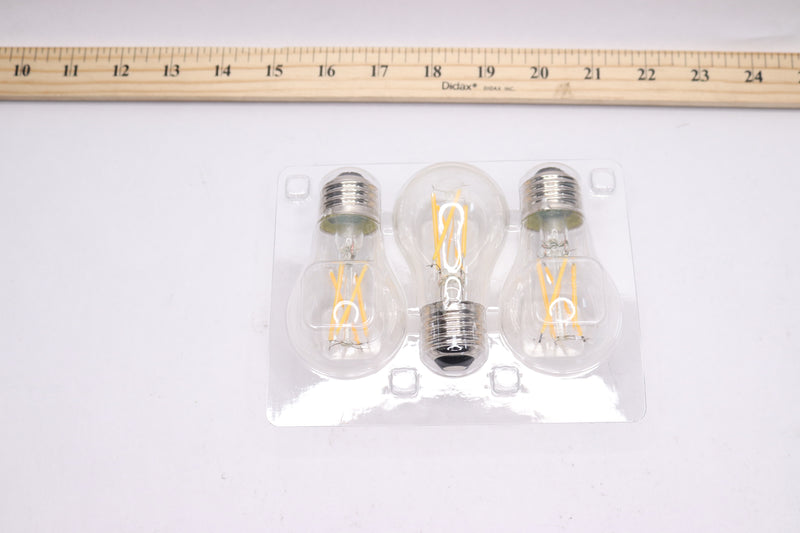 (3-Pk) EcoSmart Filament Vintage Edison LED Light Bulb 40-Watt Equivalent A15